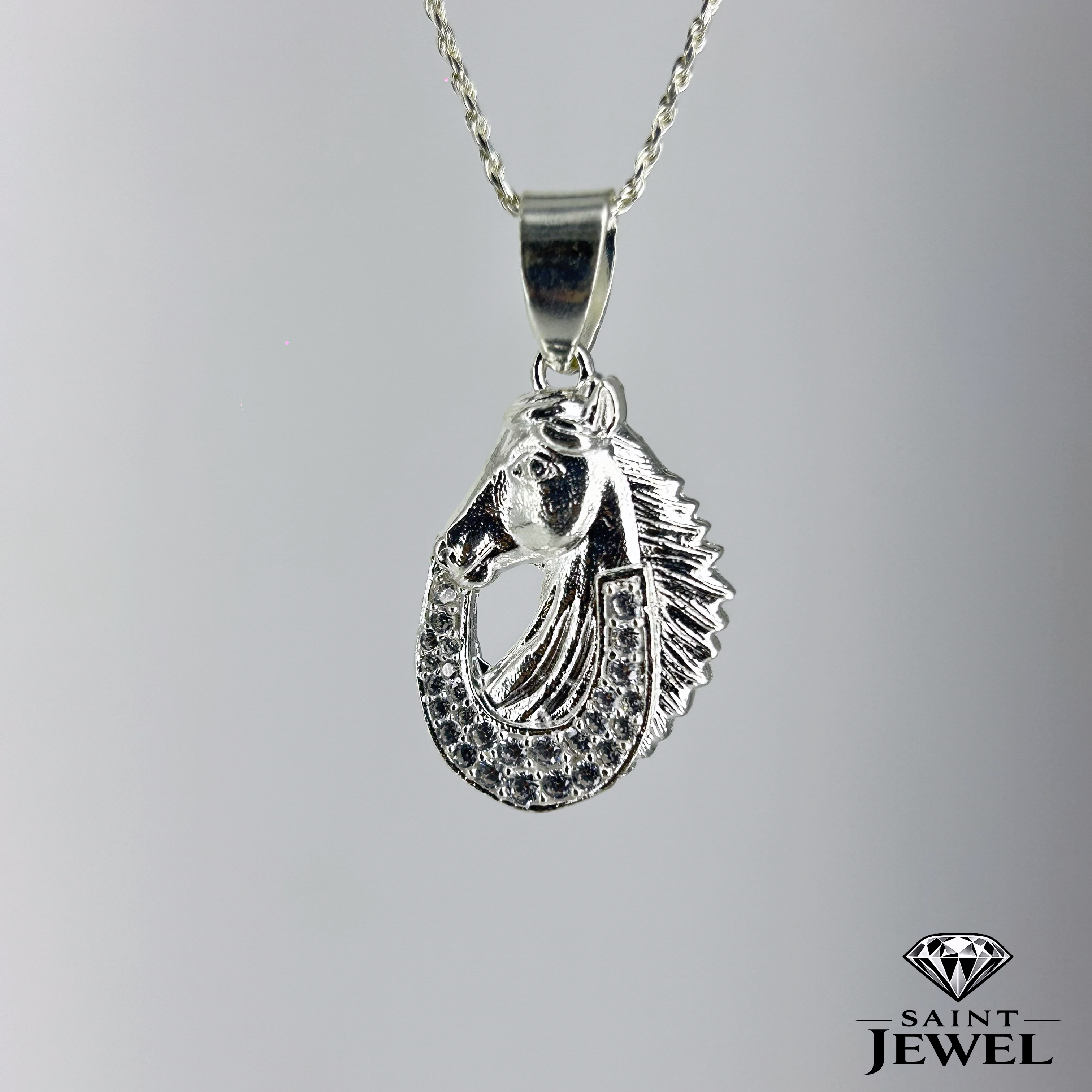 DIJE HERRADURA CON CABALLO